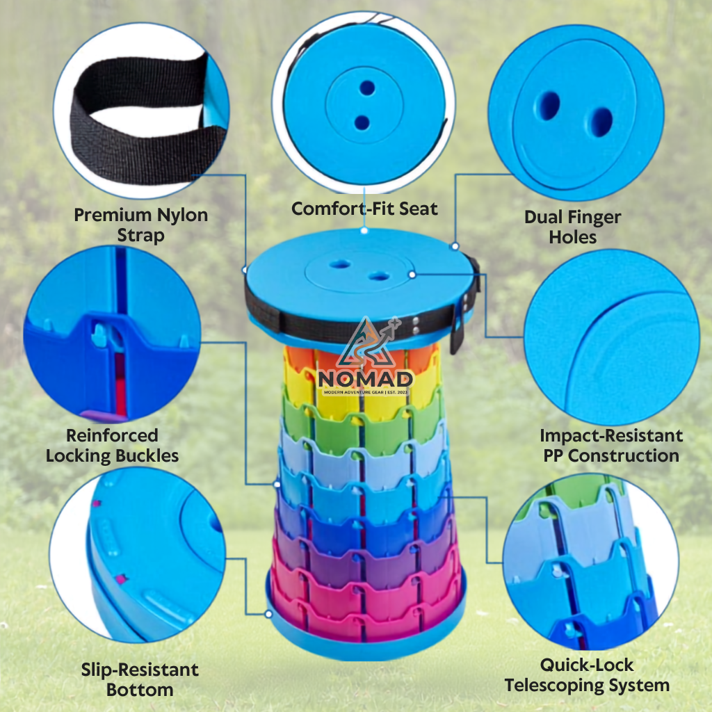 NOMAD Premium Collapsible Stool - Your Reliable Seat, Anywhere You Go