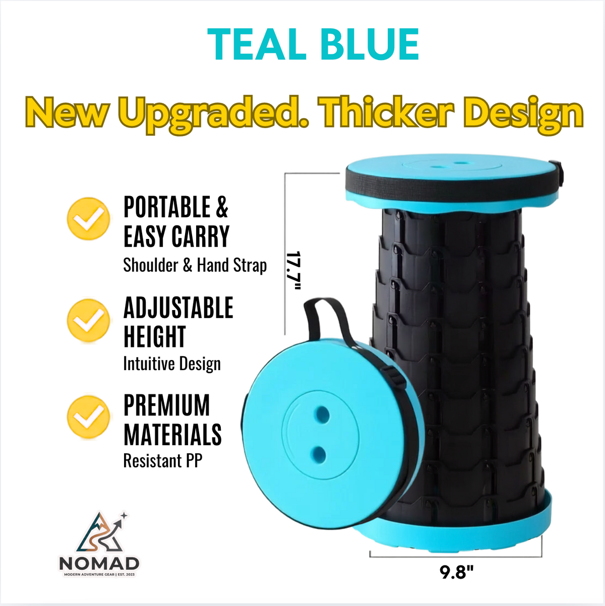NOMAD Premium Collapsible Stool - Your Reliable Seat, Anywhere You Go