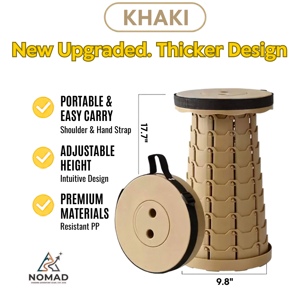 NOMAD Premium Collapsible Stool - Your Reliable Seat, Anywhere You Go