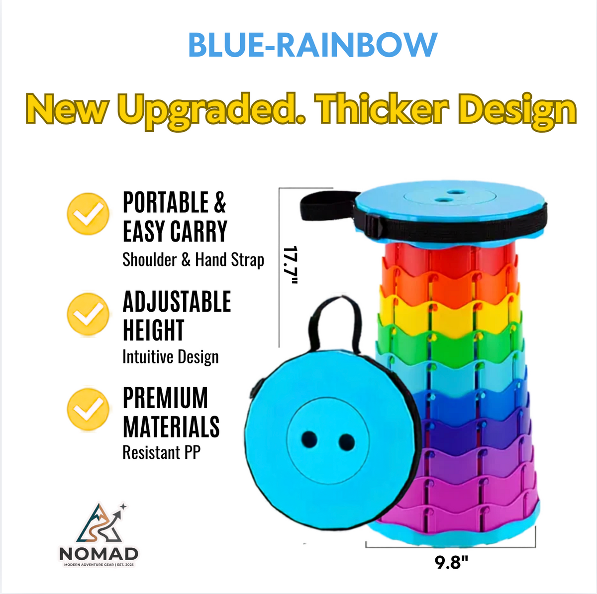 NOMAD Premium Collapsible Stool - Your Reliable Seat, Anywhere You Go