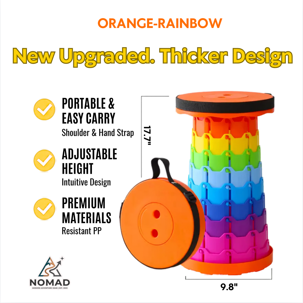 NOMAD Premium Collapsible Stool - Your Reliable Seat, Anywhere You Go