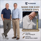 FlexEase – Men’s Elastic‑Waist Straight Leg Multi Pocket Pants