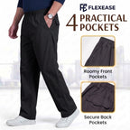 FlexEase – Men’s Elastic‑Waist Straight Leg Multi Pocket Pants