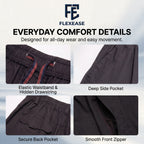 FlexEase – Men’s Elastic‑Waist Straight Leg Multi Pocket Pants