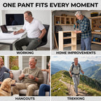 FlexEase – Men’s Elastic‑Waist Straight Leg Multi Pocket Pants