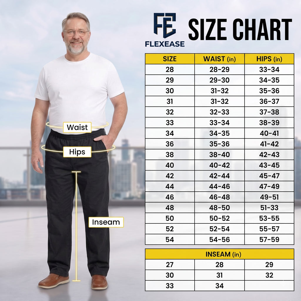 FlexEase – Men’s Elastic‑Waist Straight Leg Multi Pocket Pants