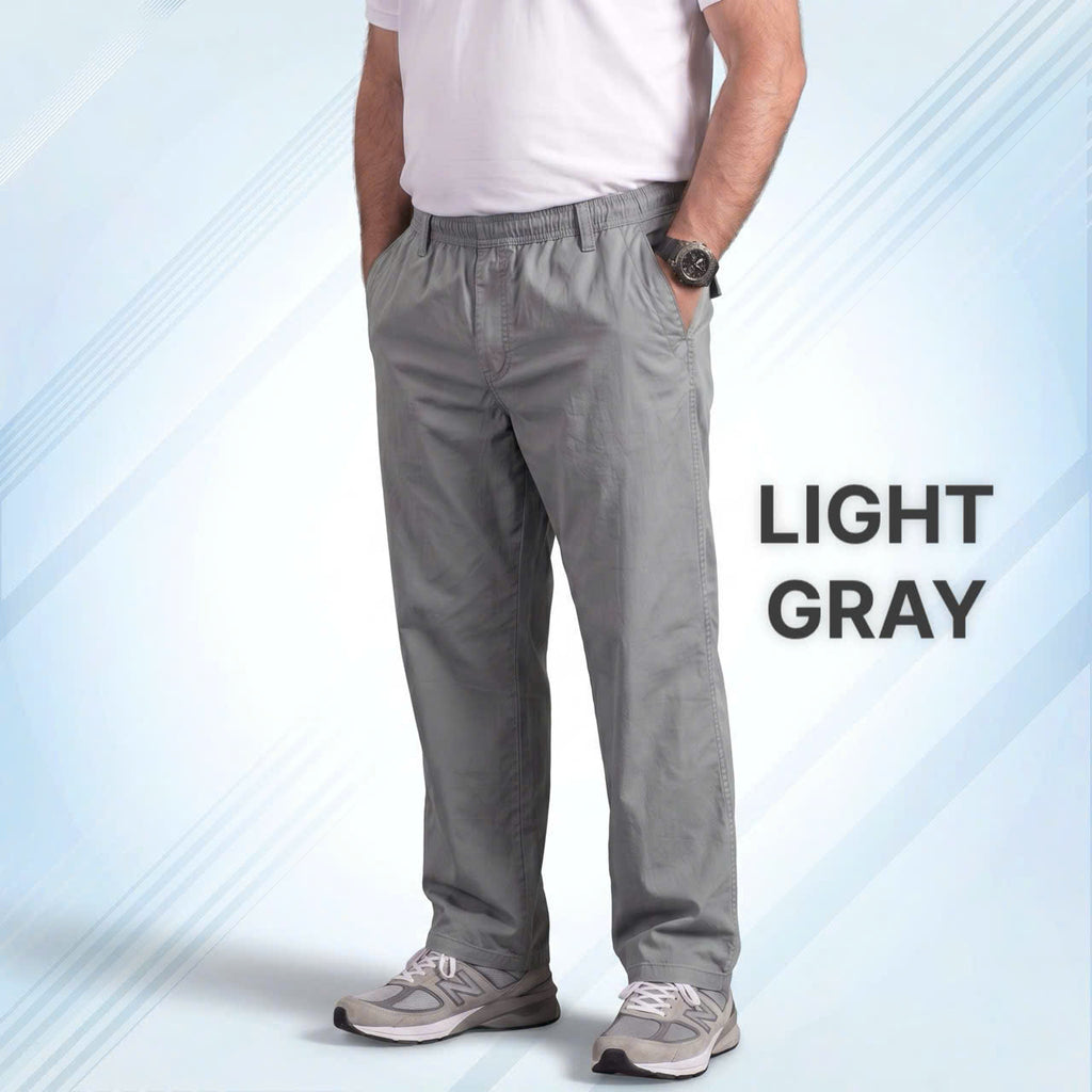 FlexEase – Men’s Elastic‑Waist Straight Leg Multi Pocket Pants
