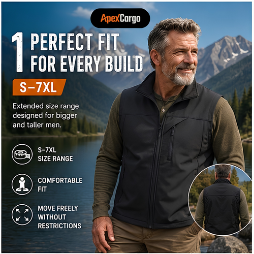ApexCargo - Men's Multi-Pocket Outdoor Utility Vest