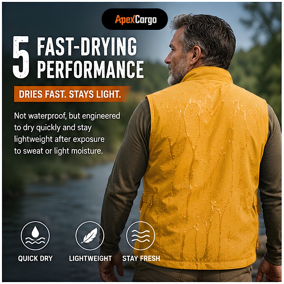 ApexCargo - Men's Multi-Pocket Outdoor Utility Vest