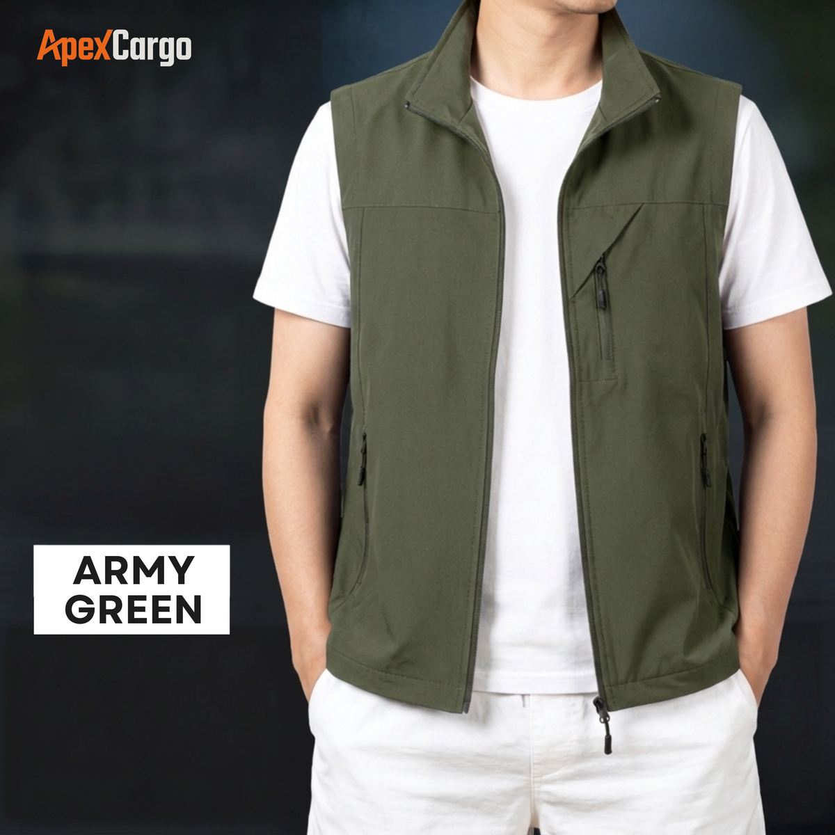 ApexCargo - Men's Multi-Pocket Outdoor Utility Vest