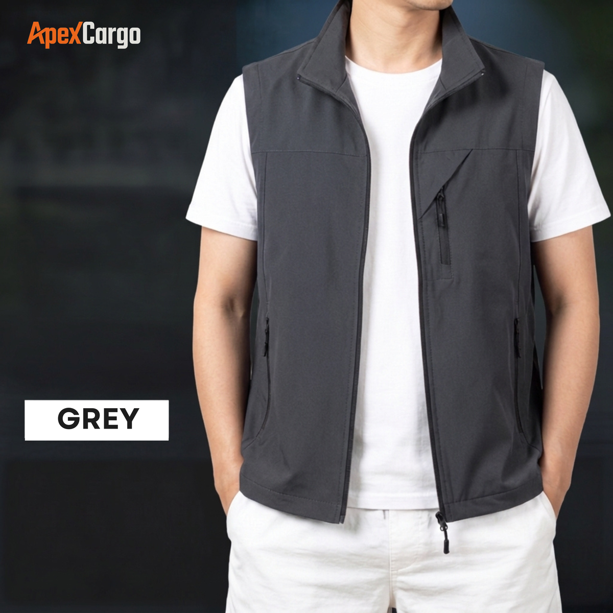 ApexCargo - Men's Multi-Pocket Outdoor Utility Vest
